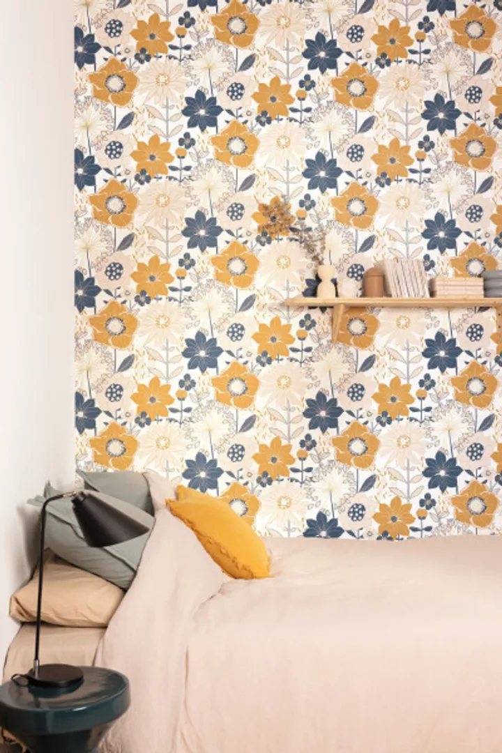 XXL - Carta da parati a fiori in varie colorazioni per ambienti frizzanti