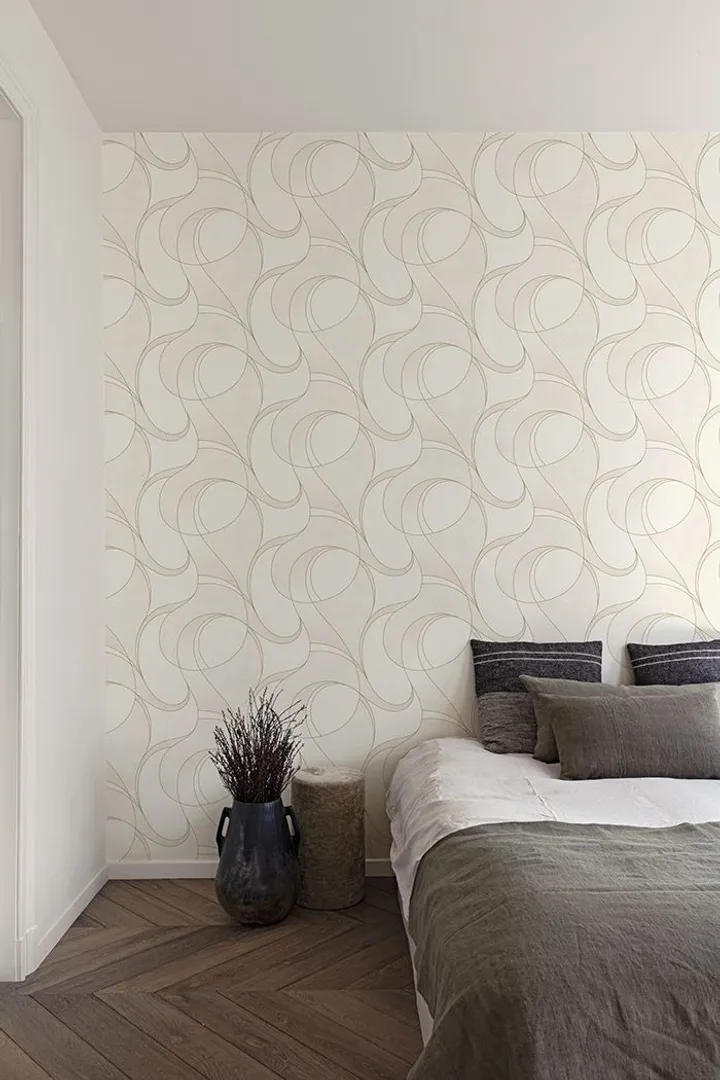 Tempo - Parato astratto in rilievo con lievi riflessi di luce in due colori