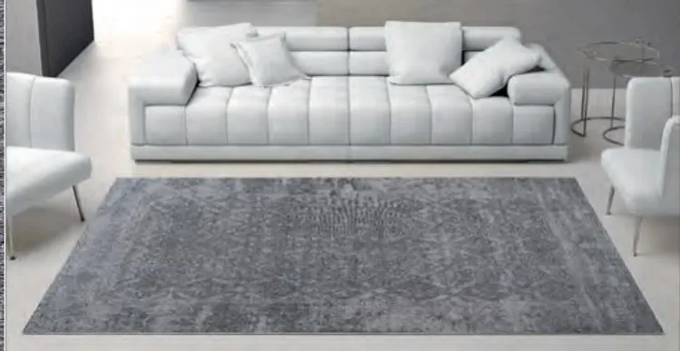 Tappeto per interno damasco antiscivolo e leggero 2 colori
