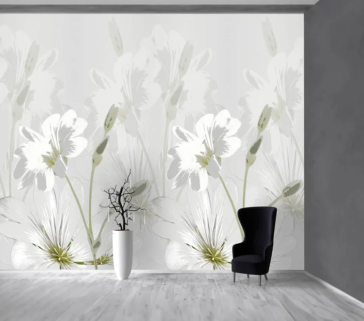 Wonderwall vol1 - Pannello in carta da parato floreale in due colorazioni, dimensioni L188cm x H300cm ripetibile