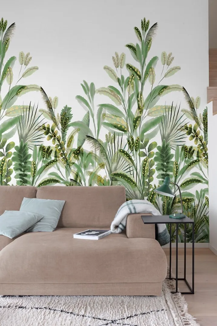 Orom 2  - Parato Tropicale pannelli ripetitivi H2.80m x L1.59m stampa foglie