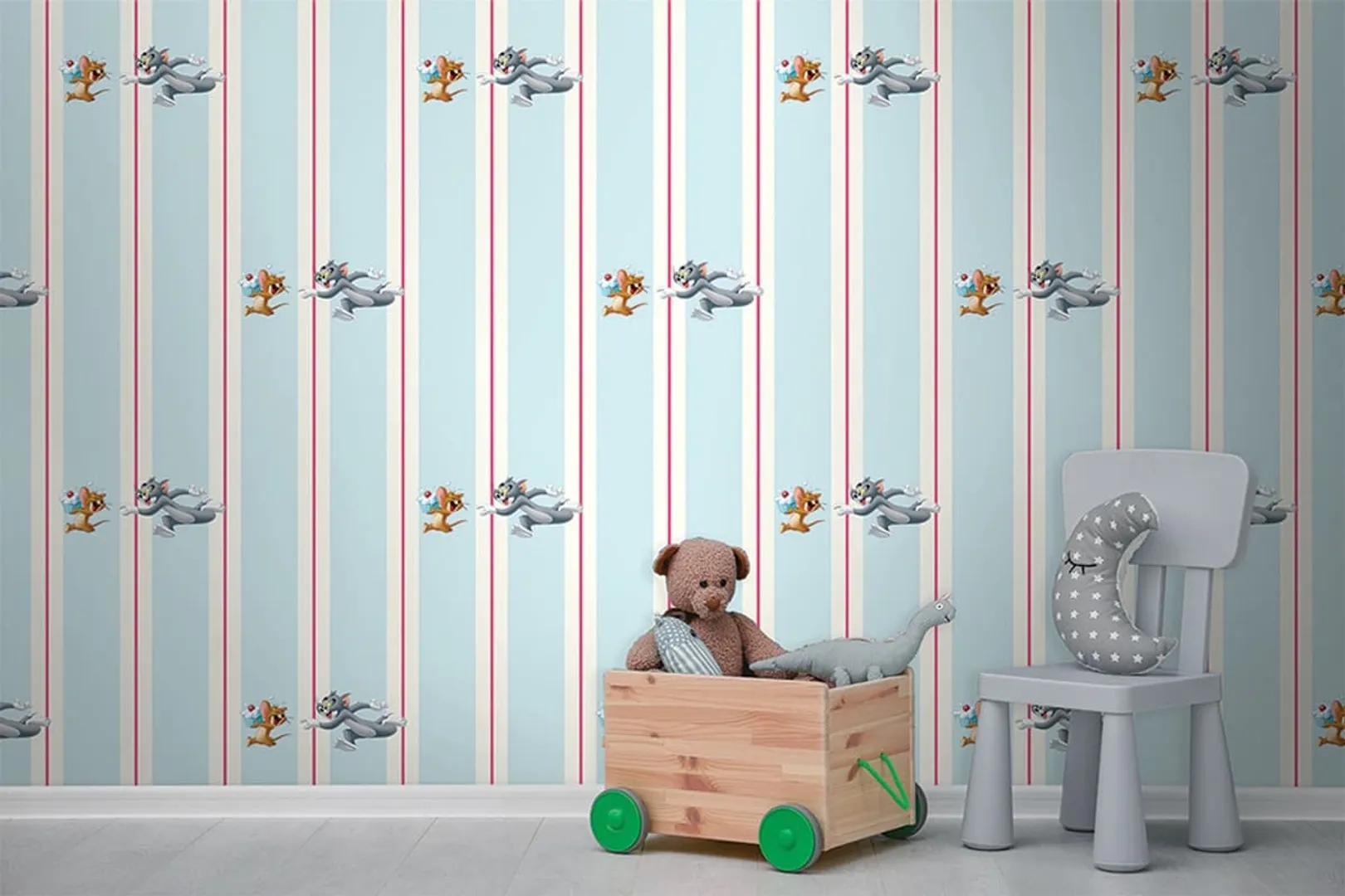 Ada Kids Murals - Pannello per cameretta bambino stampa Tom e Gerry, varie dimensioni