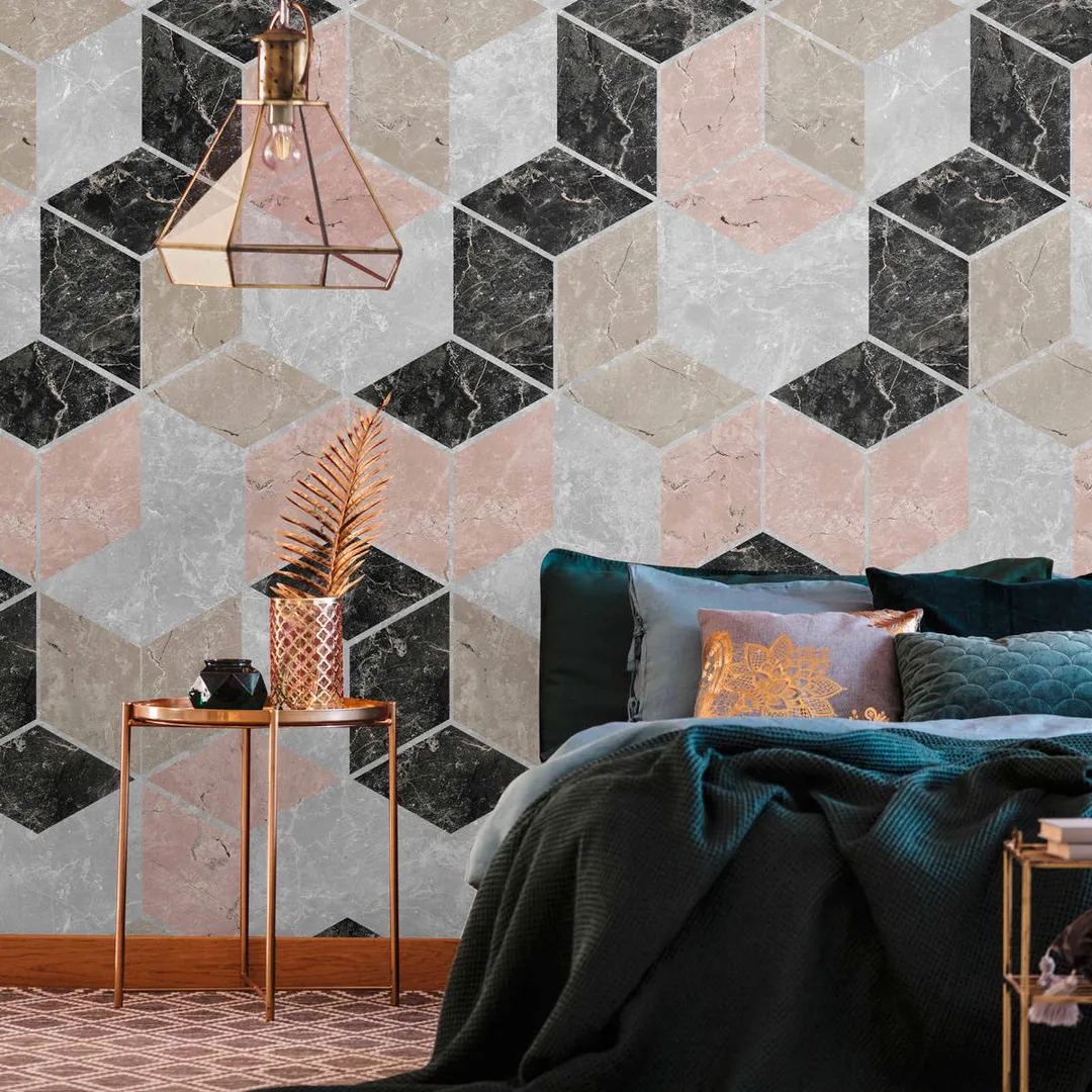 City Shapes - Pannello effetto marmo opaco dimens. L1.59m x H2.80m